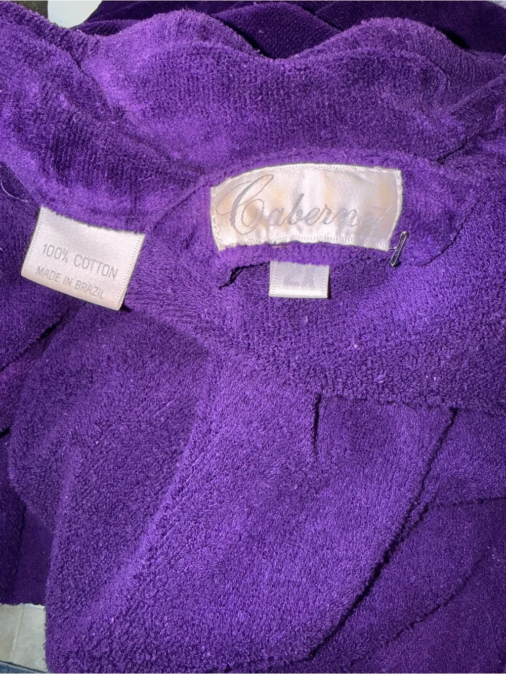 2405-Cabernet Plush Purple Women's Robe